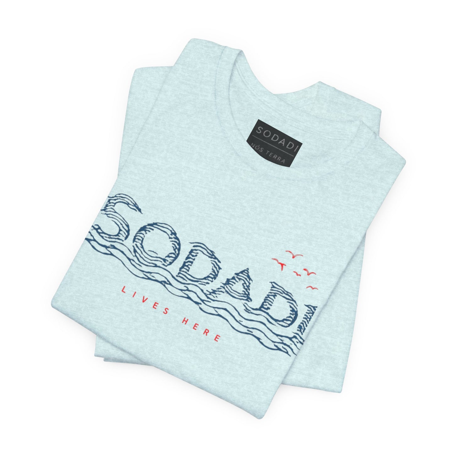 Soda! Coastal Wave Graphic Tee — Vintage Beach Vibes T-Shirt