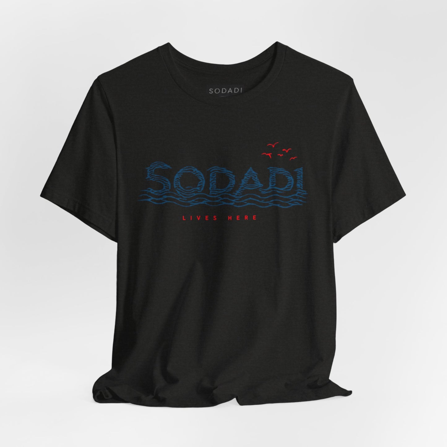Soda! Coastal Wave Graphic Tee — Vintage Beach Vibes T-Shirt