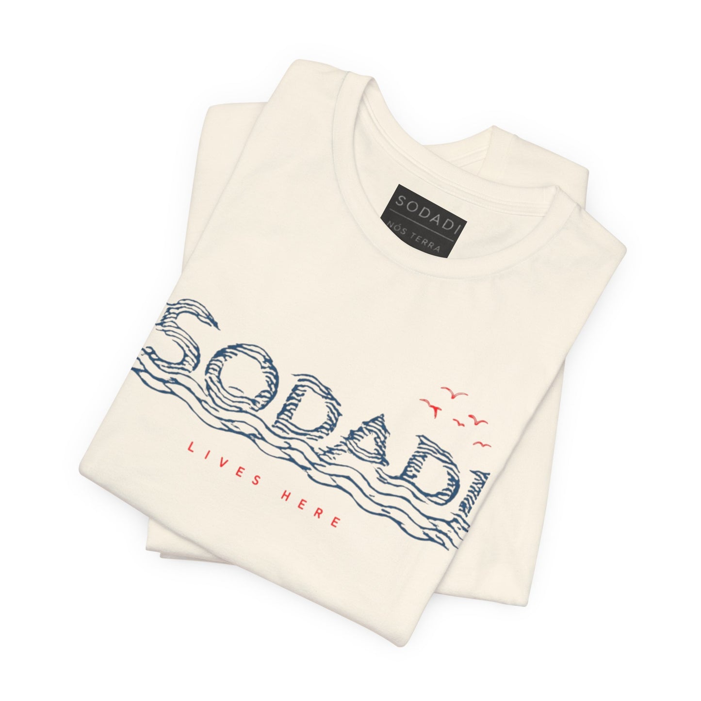 Soda! Coastal Wave Graphic Tee — Vintage Beach Vibes T-Shirt