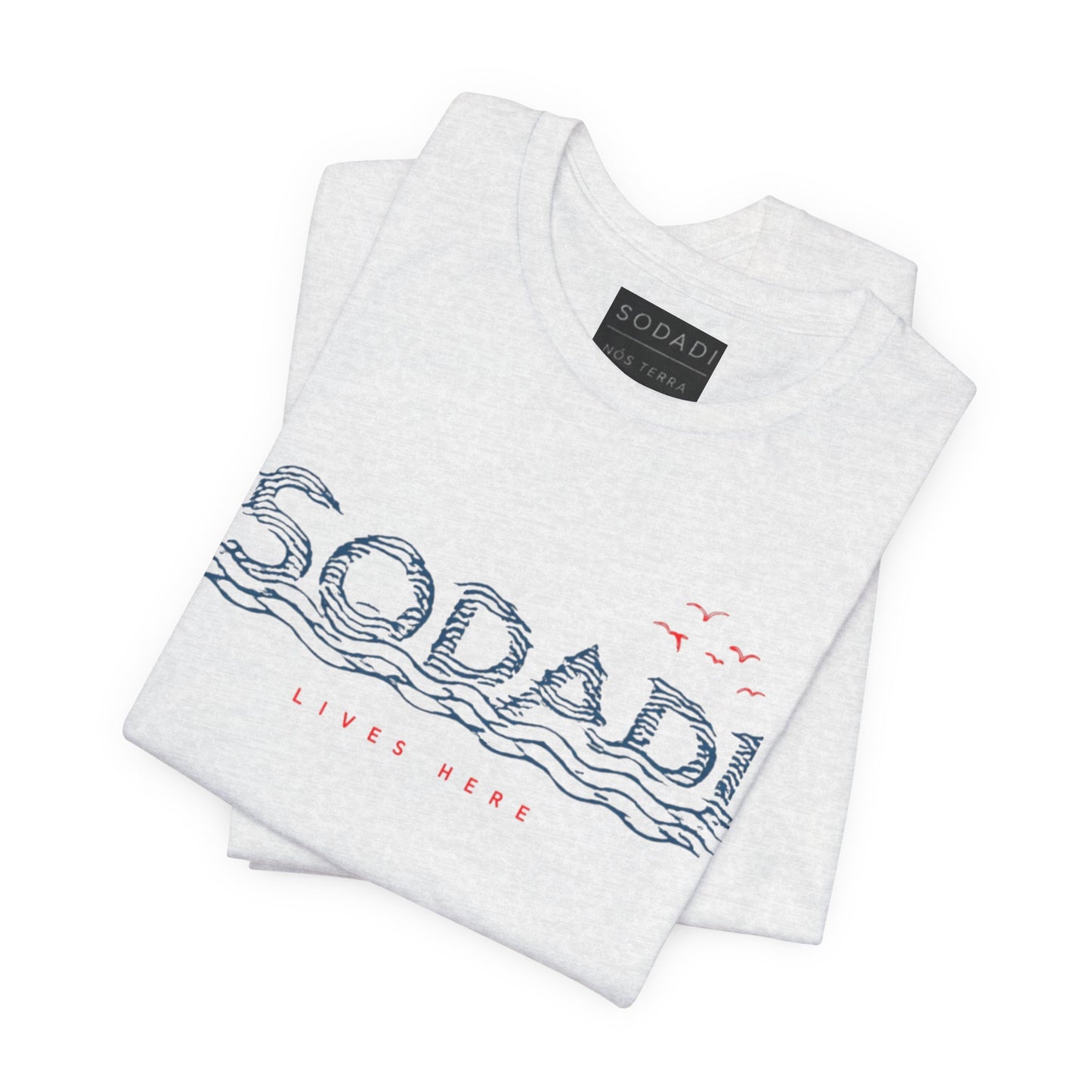 Soda! Coastal Wave Graphic Tee — Vintage Beach Vibes T-Shirt