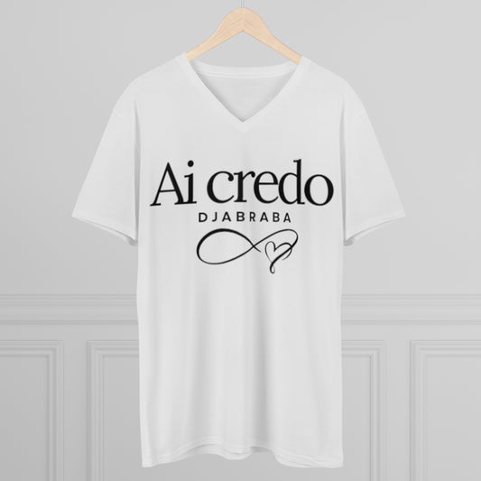 Stylish Men's Lightweight V-Neck Tee with Inspirational Quote