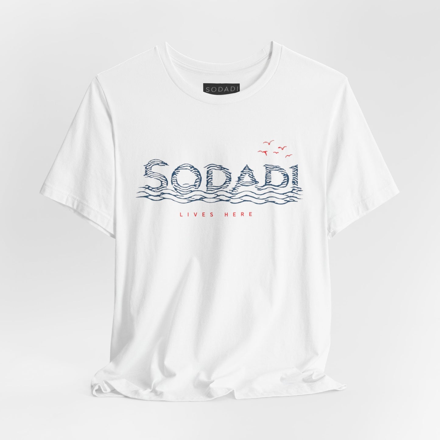Soda! Coastal Wave Graphic Tee — Vintage Beach Vibes T-Shirt