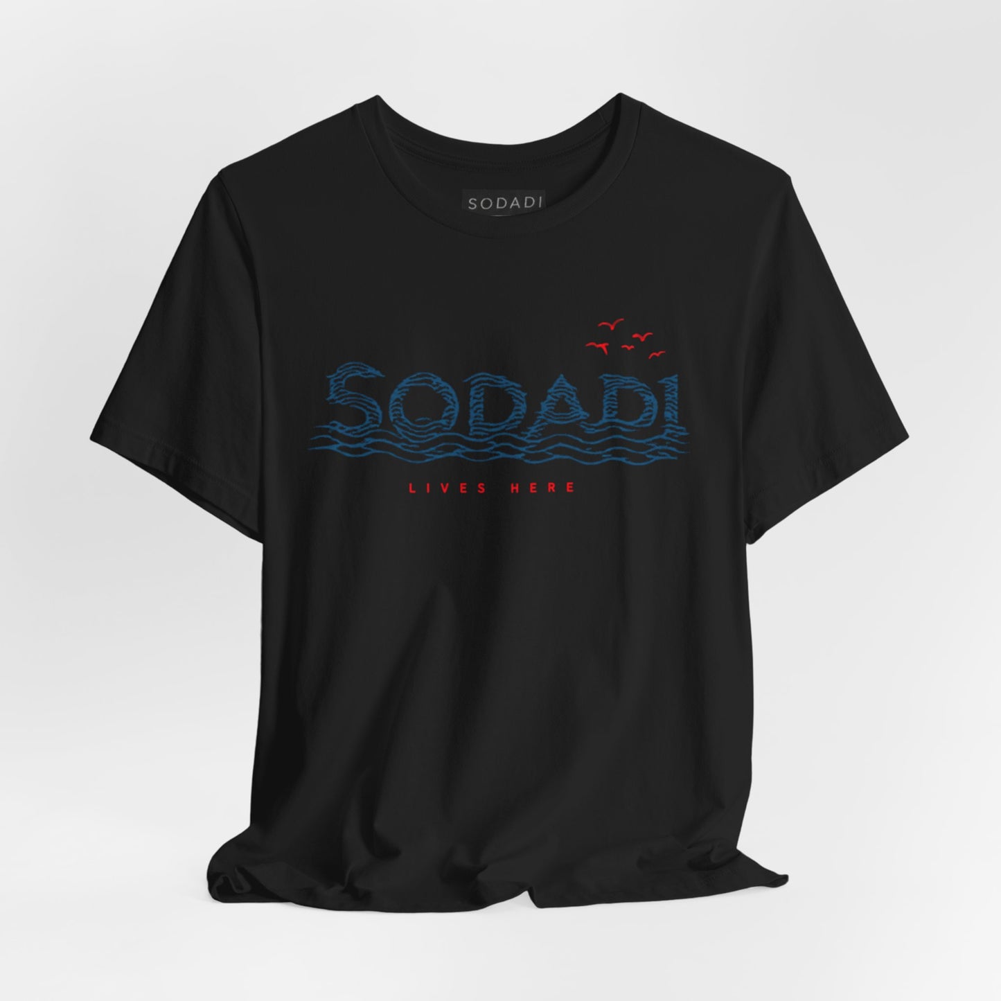 Soda! Coastal Wave Graphic Tee — Vintage Beach Vibes T-Shirt