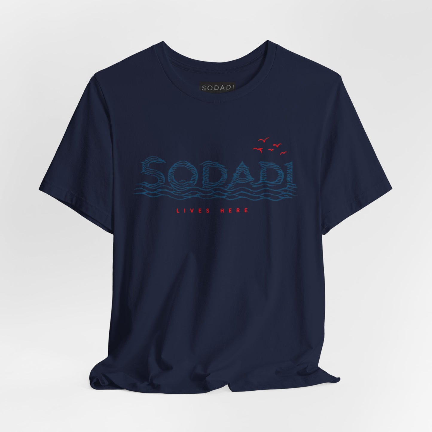 Soda! Coastal Wave Graphic Tee — Vintage Beach Vibes T-Shirt