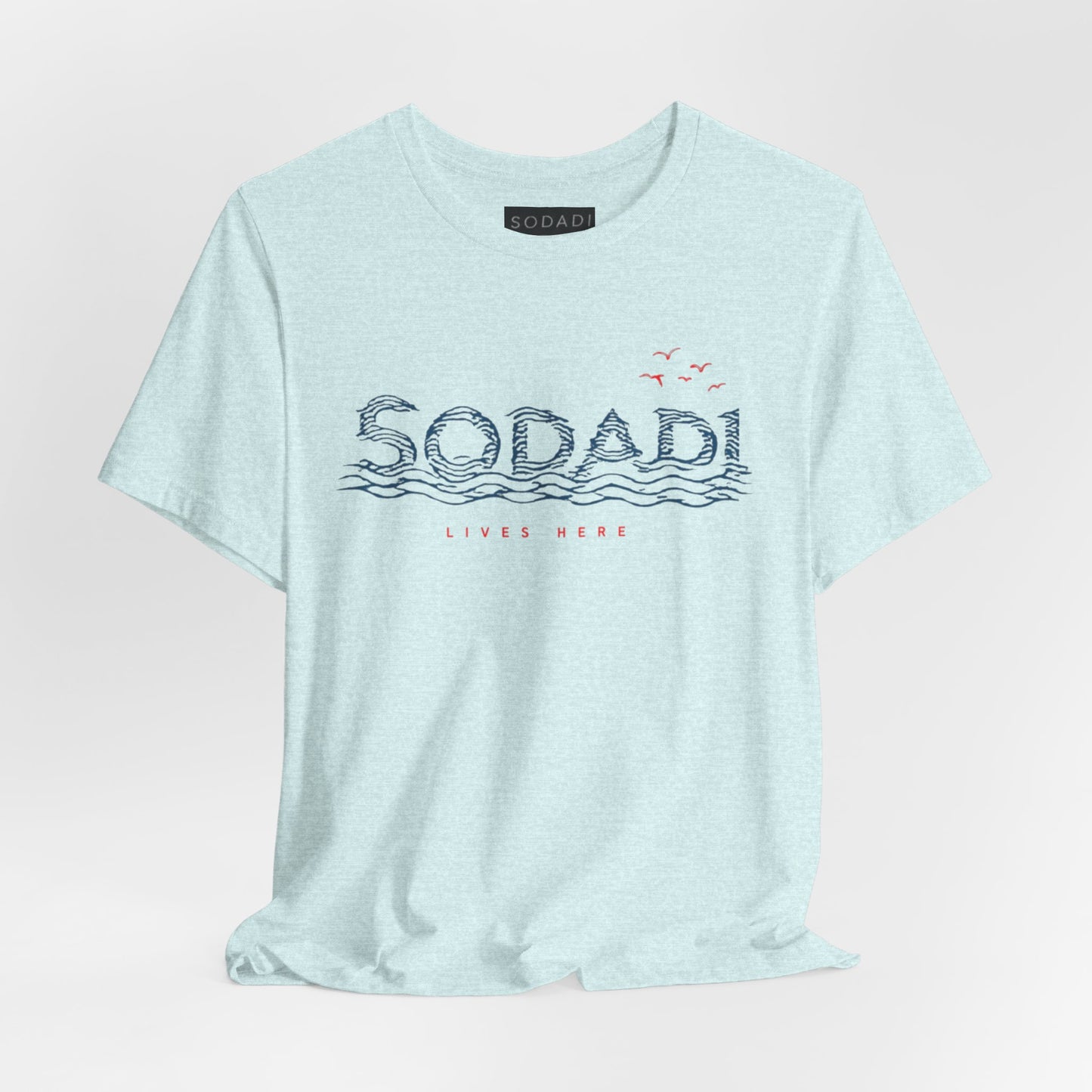 Soda! Coastal Wave Graphic Tee — Vintage Beach Vibes T-Shirt