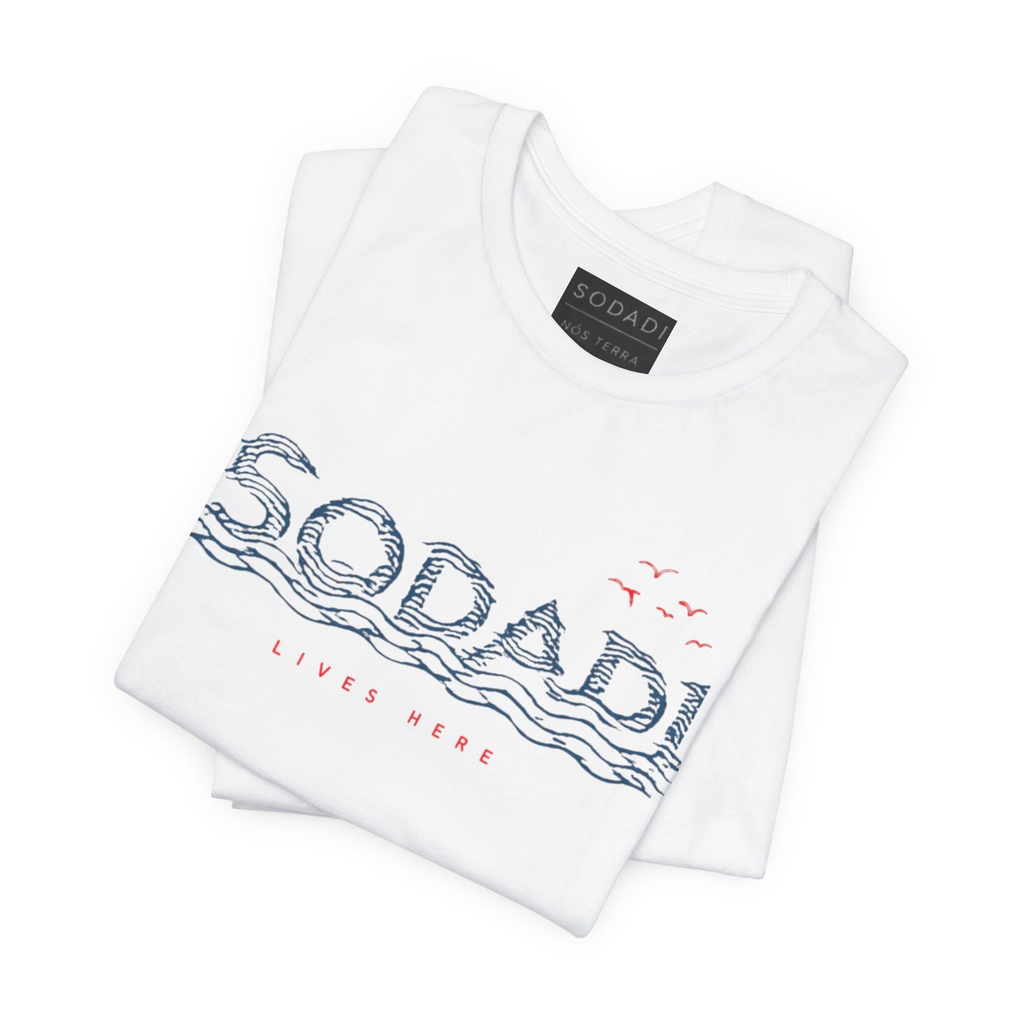 Soda! Coastal Wave Graphic Tee — Vintage Beach Vibes T-Shirt