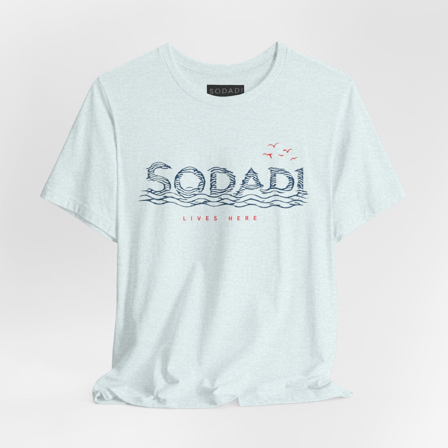 Soda! Coastal Wave Graphic Tee — Vintage Beach Vibes T-Shirt