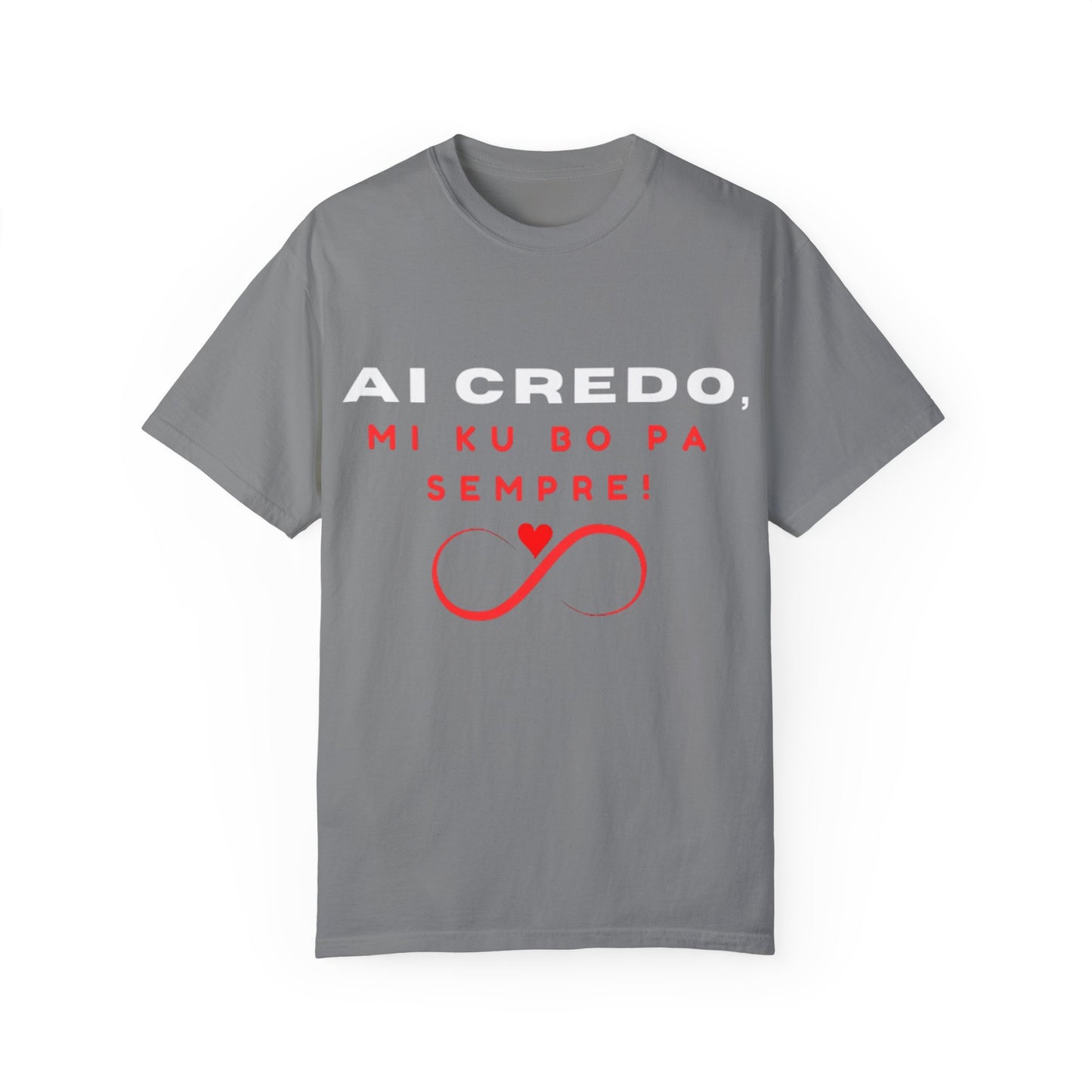 AI CREDO Unisex Garment-Dyed T-Shirt - Vibrant Yellow Love Message Tee