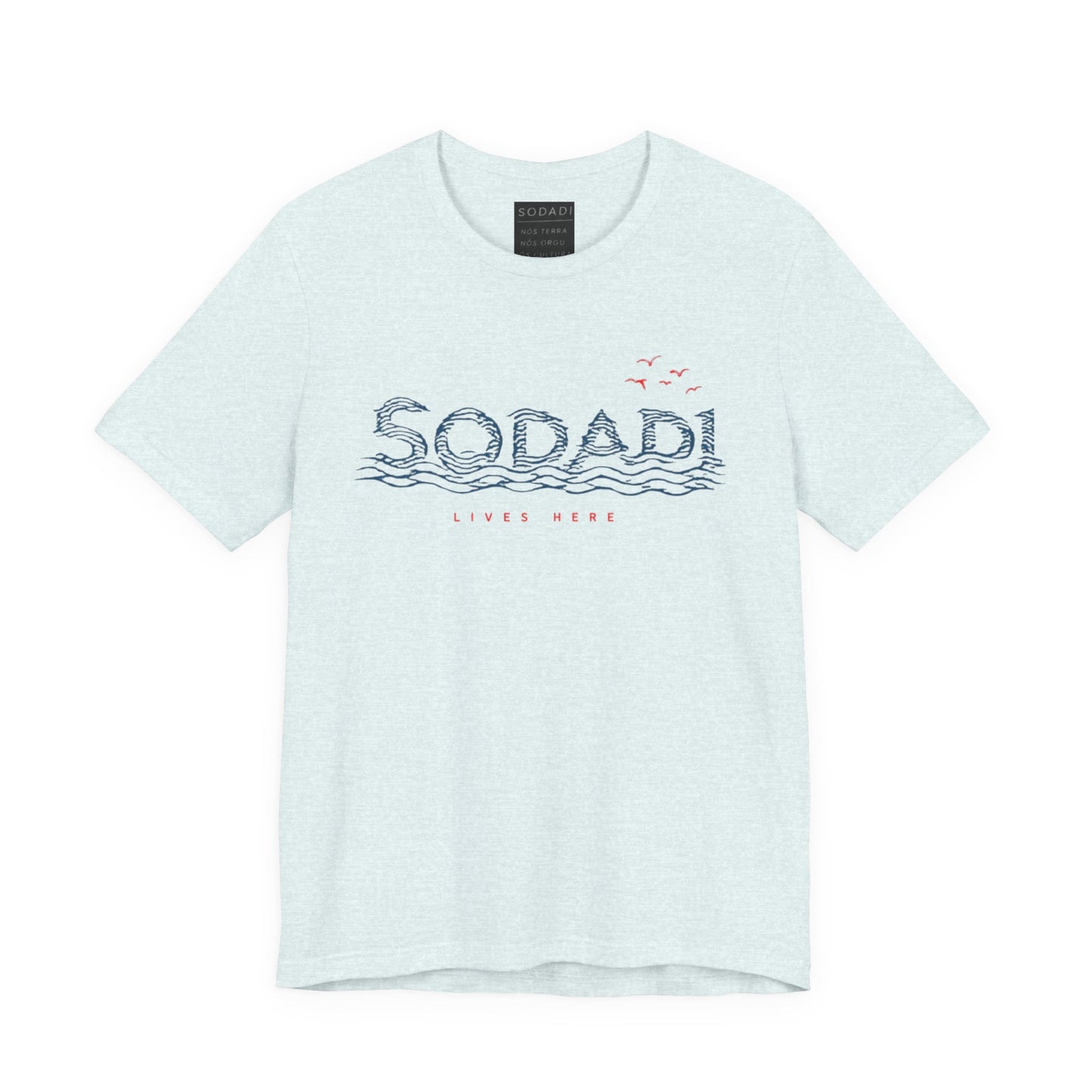 Soda! Coastal Wave Graphic Tee — Vintage Beach Vibes T-Shirt