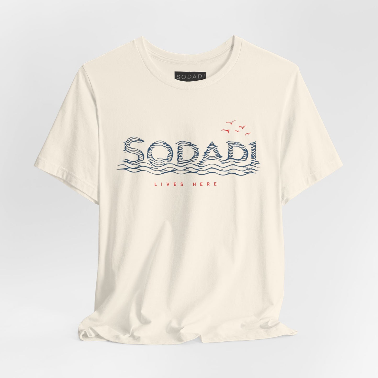 Soda! Coastal Wave Graphic Tee — Vintage Beach Vibes T-Shirt