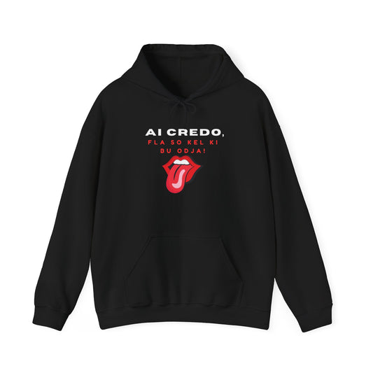 AI Credo Unisex Hooded Sweatshirt - Retro Style, Cozy and Casual