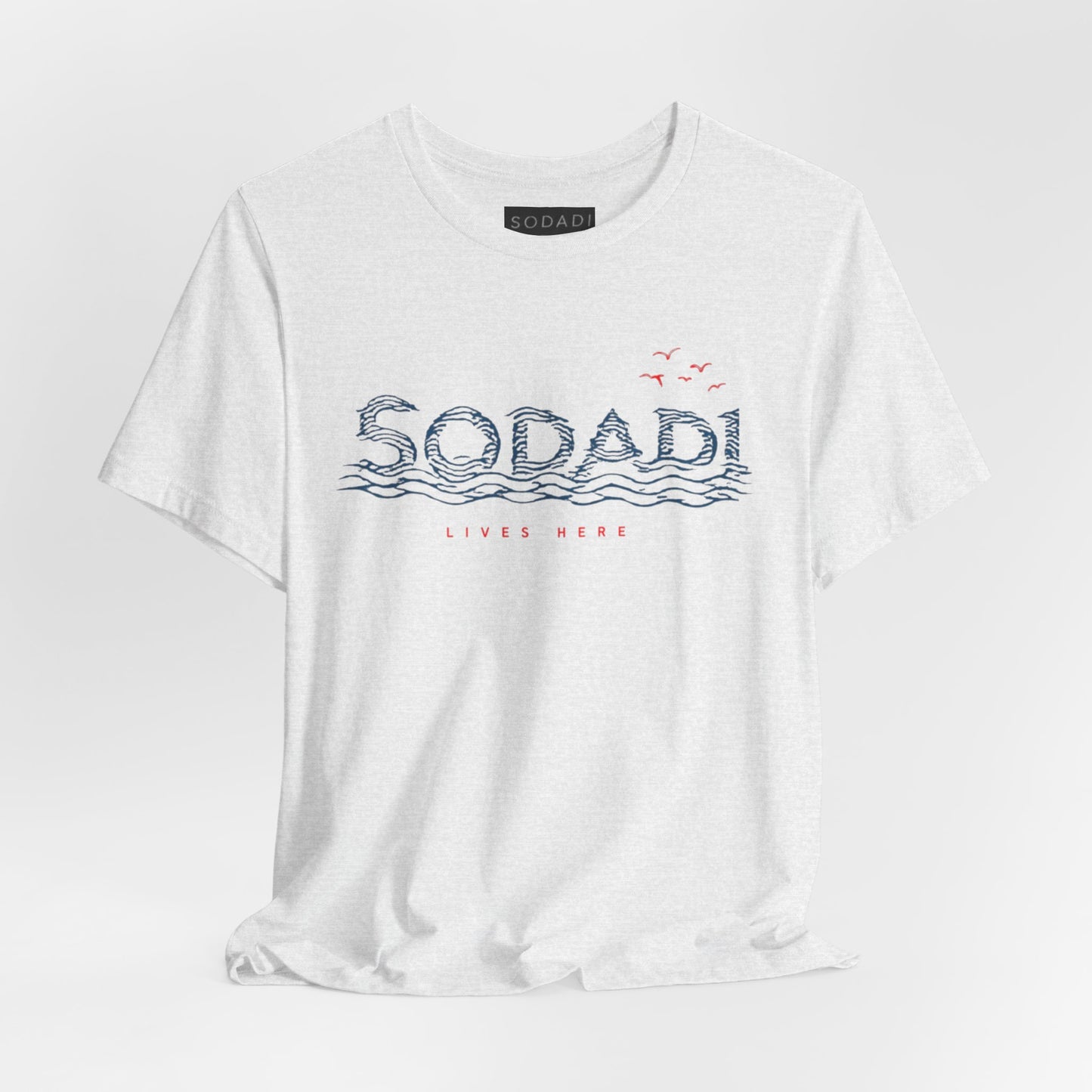 Soda! Coastal Wave Graphic Tee — Vintage Beach Vibes T-Shirt